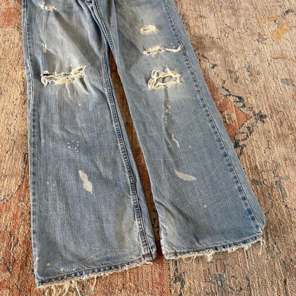 Y2K American eagle jeans  Size 33/32 light wash bootcut summer - Picture 4 of 7